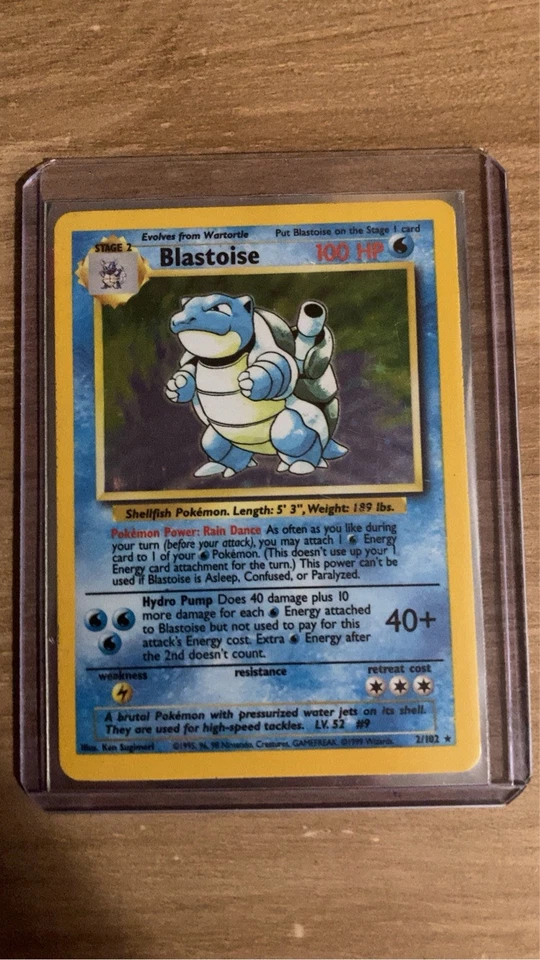 1999 POKEMON BASE SET UNLIMITED #2 BLASTOISE HOLO MP - Image 1 of 1