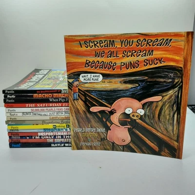 Pearls Before Swine Comic Strip Lot of 15 Books Stephan Pastis PB Collection Set - Image 1 of 4