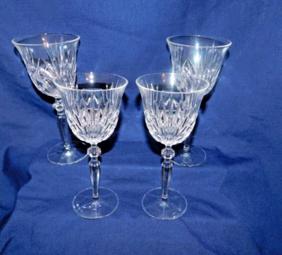 i5 - Gorham Crystal Rosewood Water Goblets Lot of 4 - Image 1 of 4