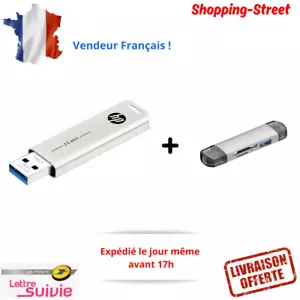 HP Clé USB 3.2 Haute Vitesse Métal Stockage 64Go Lecteur Carte US Haute Qualité - Photo 1/18