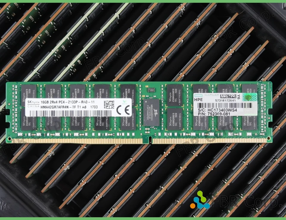 EXC 64GB Lot 4 Hynix HP 752369-081 774172-001 16GB PC4 2133P DDR4 17000 2Rx4 RAM - Image 1 of 1