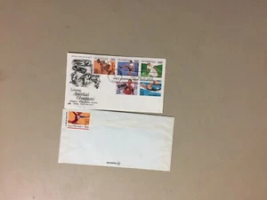 Two US OLIMPIC GAMES covers with complete sets:Express aerogram,fdc - Picture 1 of 2