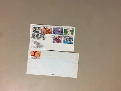 Two US OLIMPIC GAMES covers with complete sets:Express aerogram,fdc - Image 1 of 2