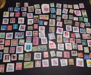 Vintage International Stamp Lot (C1) -Mixed On/Off Paper (Zimbabwe, US, Spain +) - Picture 1 of 8