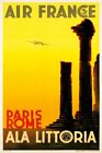 Airlines Ala Littoria Paris Rome Rfwtg Poster 40X60cm Dune Affiche Vintage