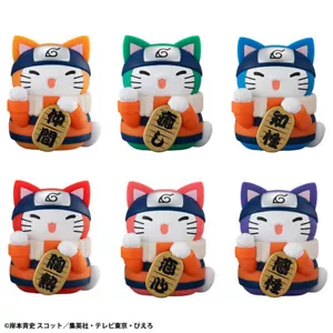 PSL MEGA CAT PROJECT NARUTO Nyaruto! Colorful Maneki Neko FORTUNE 6 Pack BOX - Picture 1 of 9