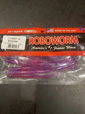 Roboworm 6” Straight Tail Qty 10  Morning Dawn - Image 1 of 3