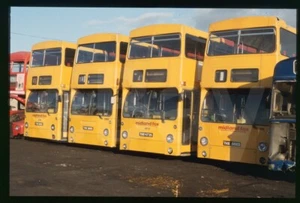Original Bus Slide - ex Midland Fox DMS line-up at PVS scrap THX566S etc 4/95 - Picture 1 of 1