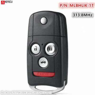 for Acura TL TSX ZDX 2010 2011 2012 2013 Remote Key Fob MLBHLIK-1T 313.8MHz Foto 1 de 4