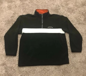 Vintage 1990’s Tommy Hilfiger Fleece Half Quarter Zip Pullover Forest Green XL - Picture 1 of 8