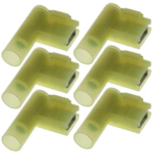 25× Insulated Nylon Flag Spade Terminals AWG 12-10 Wire Crimp Female Connectors - Picture 1 of 12