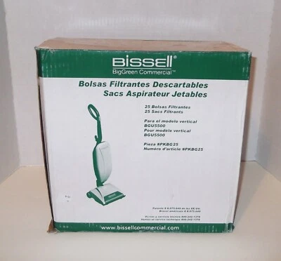 Bissell Big Green Commercial  Disposable Filter Bags.  Box of 25 Filter Bags - Image 1 of 3