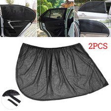 2 Pezzi Infilare Finestra Tonalità Auto Protezione UV Tenda Parasole Nero Rete
