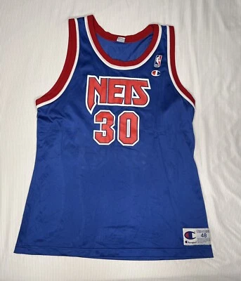 Vintage Blue Champion New Jersey Nets Kerry Kittles Jersey Men's 48 L Large - Image 1 of 4