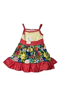 Pete & Lucy Dress Red Floral Baby Girls Gift Size 6-12 Months NWT - Picture 1 of 6