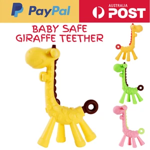 Baby Giraffe teether Food Grade Silicone BPA Free Cute & Colourful - Picture 1 of 11