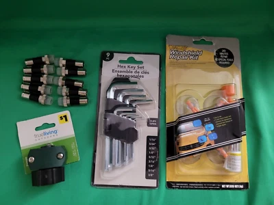 Hex Key Set Windshield Repair Kit Female Hose Mender Coaxial Fitting Lot of 13pc - Image 1 of 4