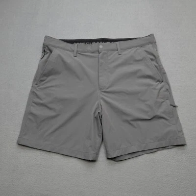 Pantalones Cortos American Eagle Flex Para Hombre 36x7 Rendimiento Bolsillos con Cremallera Talla Gris Golf Foto 1 de 4