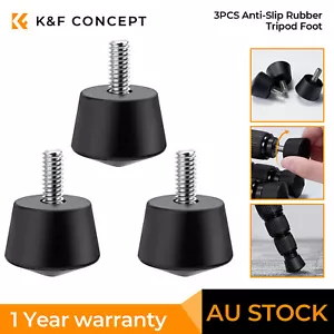 K&F Concept Universal Anti-Slip Rubber Tripod Foot Spikes 3 pcs for 1/4" Thread - Picture 1 of 7