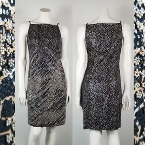 Caren Desiree Company CDC Bead-Encrusted VTG 90s Mob Wife Mini Dress Size 4 - Picture 1 of 16
