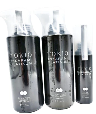 TOKIO IE Inkarami Platinum 400mL Shampoo & 400g Treatment + Oil 100mL Set Japan - Image 1 of 4