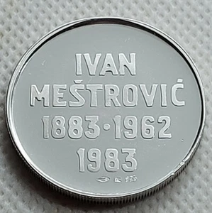 IVAN MESTROVIC 1983. Croatian sculptor, architect and writer original silver 925 - Picture 1 of 3
