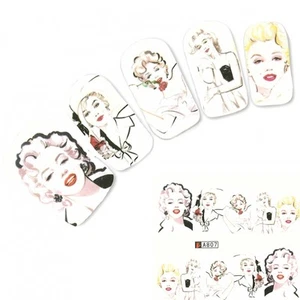 Nagel Sticker Aufkleber Marilyn Monroe Nail Art Nägel Fuß Water Decal - Picture 1 of 2