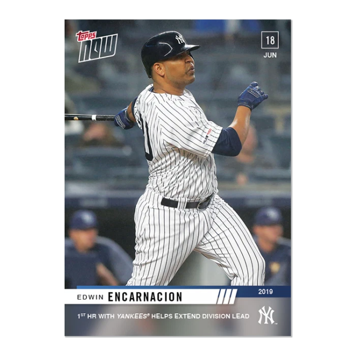 2019 TOPPS NOW #391 EDWIN ENCARNACION 1ST HR WITH YANKEES  - Image 1 of 2