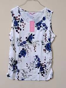 JOYMOM Women's Maternity Tank Top Sleeveless Side Ruched Pregnancy Shirt Sz 2XL - Picture 1 of 3