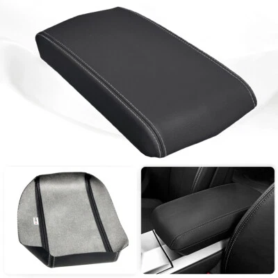 Console Lid Arm Rest Replacement Cover Gray Stitch For 2008-2014 Cadillac CTS - Imagem 1 de 4