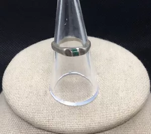 Vintage Sterling Silver 925 Malachite Stone Ring Sz 7 X259 - Picture 1 of 4