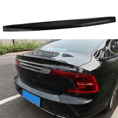 Fit For Volvo S90 2017-2022 ABS Black Rear Spoiler Tail Trunk Lip Wing Bar Black - Image 1 of 4
