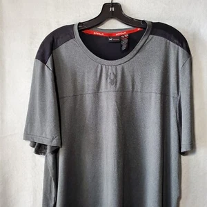 Camisa Spyder Activa para Hombre Talla XXL Mangas Cortas Camiseta Entrenamiento Gris - Imagen 1 de 10