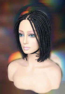 Peluca trenzada de cabello sintético trenzado de caja corta suave sin pegamento para mujeres negras Foto 1 de 4