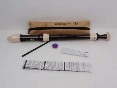 Yamaha Alto Recorder YRA-302B III W/ Case Cleaning Rod Cream Instrument Wind - Image 1 of 4