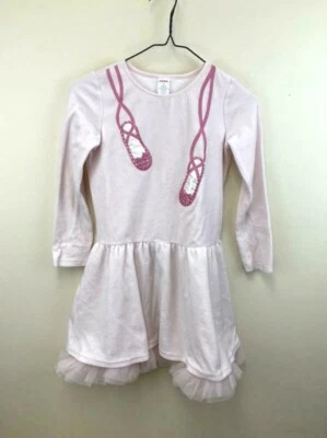 Gymboree 10 Prima Glamour Ballerina Pink Sequin Velour Dress Tulle Hem READ - Image 1 of 4