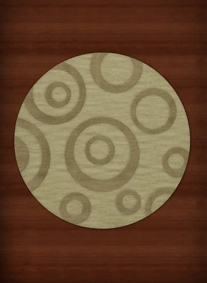 Green Transitional Bubbles Rings Area Rug Circles DV5 - Image 1 of 2
