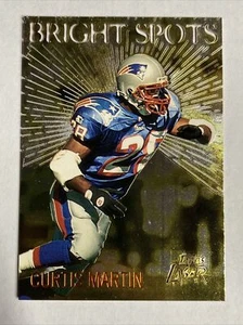 1996 Topps Laser Bright Spots Insert #1 Curtis Martin New England Patriots Card - Picture 1 of 2