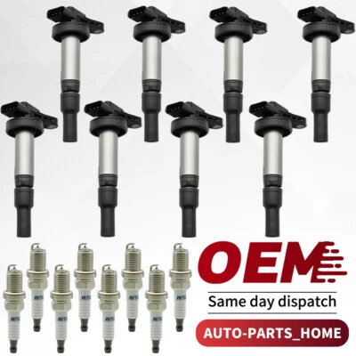 8X Ignition Coil +8X Iridium Spark Plug OEM for Land Rover Jaguar V8 UF519 UF533 - Image 1 of 4