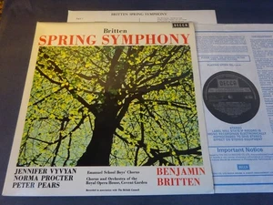 BRITTEN - SPRING SYMPHONY LP, ROH O/C, Peter Pears, DECCA SXL 2264 - Imagen 1 de 4