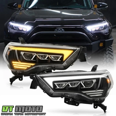 For 2014-2020 Toyota 4Runner Black LED Switchback Projector Headlights Headlamps - Изображение 1 из 4