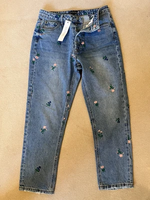 BNWT Long Tall Sally Jeans Ladies Size 12 Cropped Trousers Embroidered LTS - Image 1 of 4
