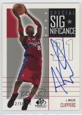 2002-03 SP Game Used Edition Special SIGnificance /50 Darius Miles #DM Auto - Image 1 of 2