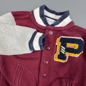 Ralph Lauren Toddler Varsity Jacket 12M | Burgundy Gray Bomber Letterman - Bild 1 von 7