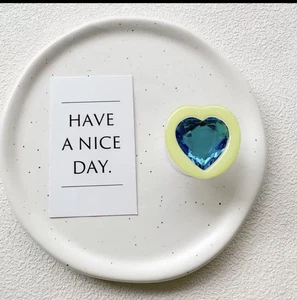 POPSOCKETS Heart  Phone Grip Stand Gemstone Yellow blue - Picture 1 of 4
