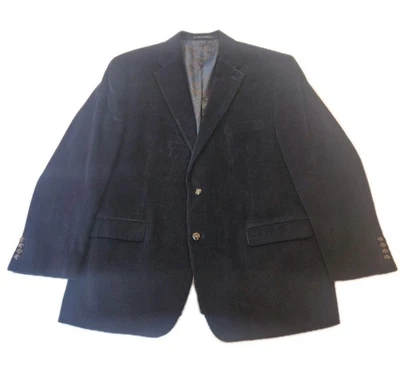 Lauren Ralph Lauren  Corduroy Cotton Navy Blue Sport Jacket Blazer Mens 46R - Image 1 of 4