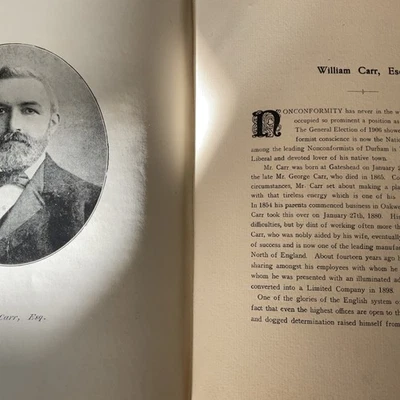 DURHAM 1906 - WILLIAM CARR - predicador y negocios - Gateshead Methodist  - Imagen 1 de 3