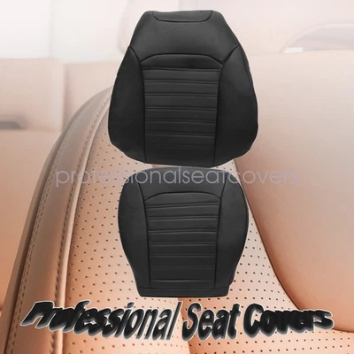 Cubierta de asiento de cuero negra para Ford Fusion 2013 2014 2015 superior e inferior del conductor Foto 1 de 4