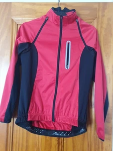 Giacca maglia ciclismo Crane donna antivento zip manica taglia 12-14 rossa - Foto 1 di 11