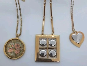 3 PC LOT ASST VINTAGE AMWAY ARTISTRY GOLDTONE NECLACES - Picture 1 of 5